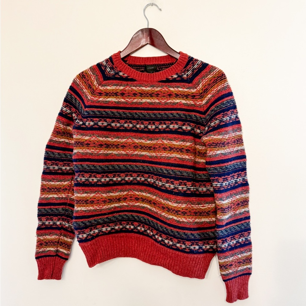 J.Crew Fair Isle Knit Sweater – Men’s Medium – Fishermancore Cozy Vibes